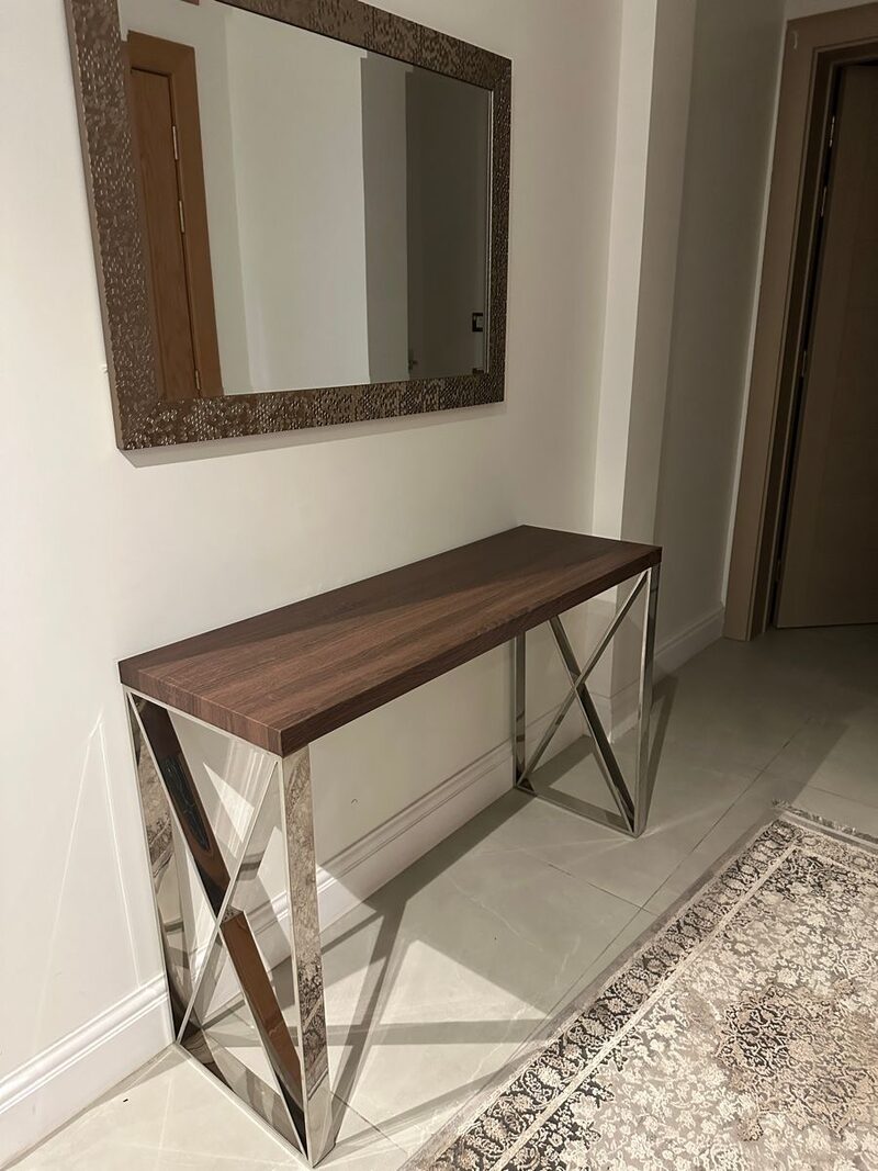Khung chân kệ console inox - ảnh 4